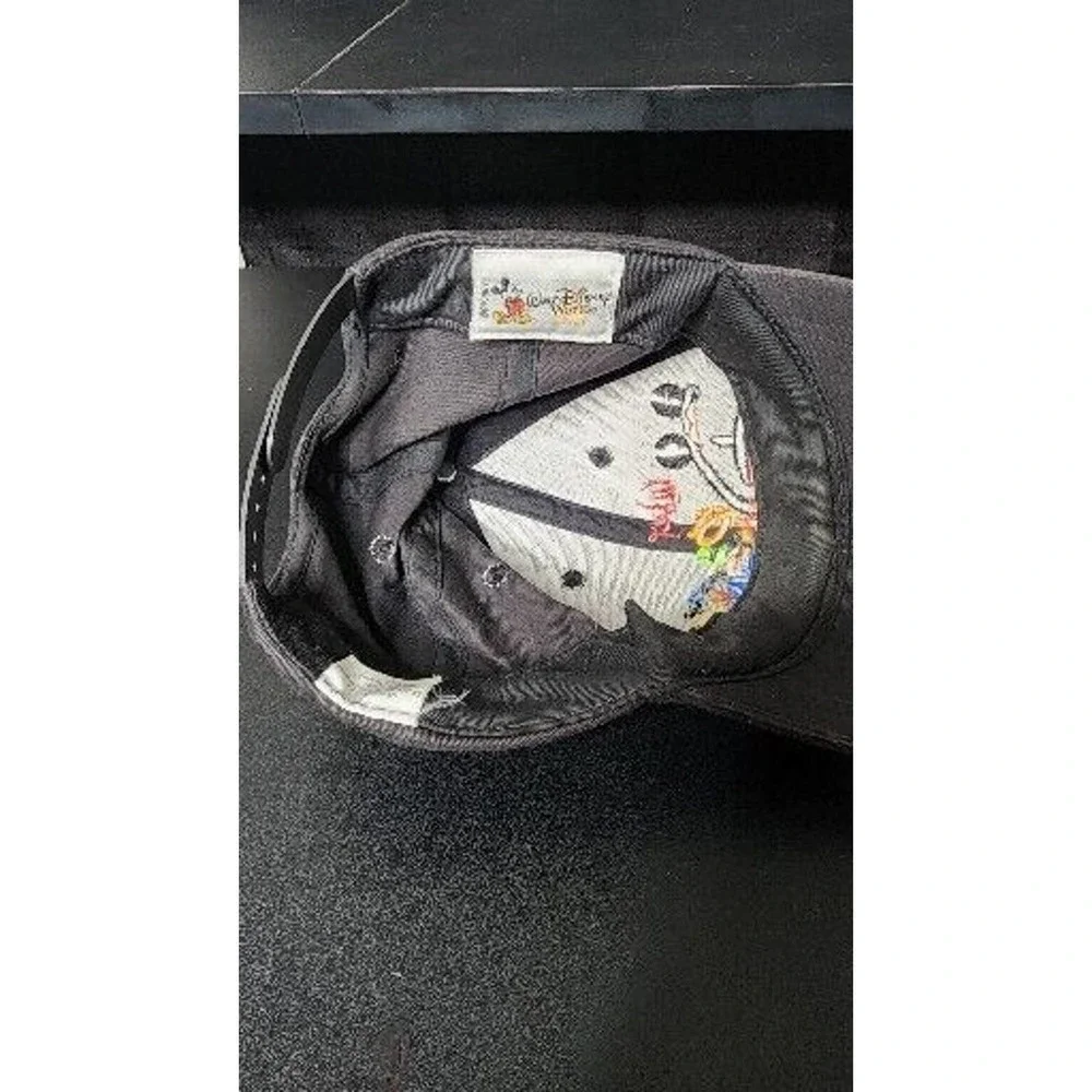 Walt Disney World Character Lettering Embroidered Black Baseball Strap Back Hat - Picture 4 of 4